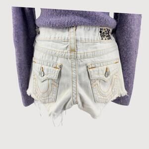 True Religion Keira Low Rise Cutoff Shorts Y2K 27